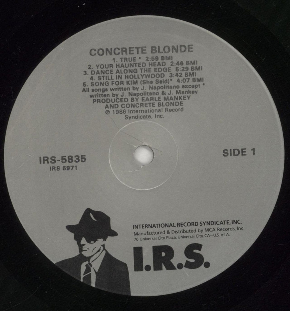 Concrete Blonde Concrete Blonde US vinyl LP album (LP record) CONLPCO860774