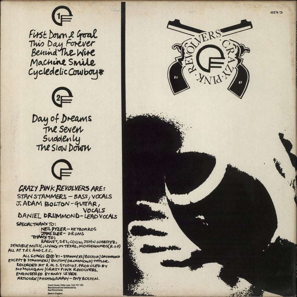 Crazy Pink Revolvers First Down UK vinyl LP album (LP record)