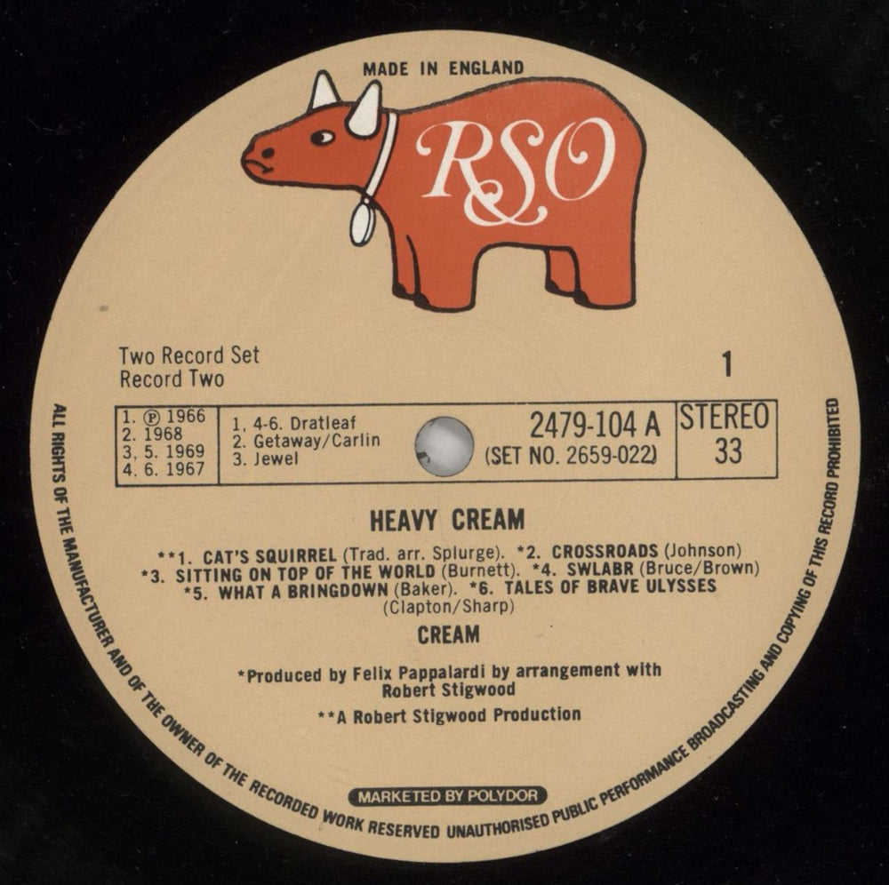 Cream Heavy Cream - 1st - Complete UK 2-LP vinyl record set (Double LP Album) CRM2LHE81085