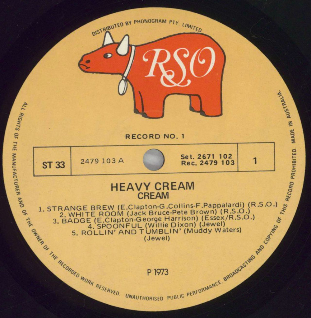 Cream Heavy Cream Australian vinyl LP album (LP record) CRMLPHE828909