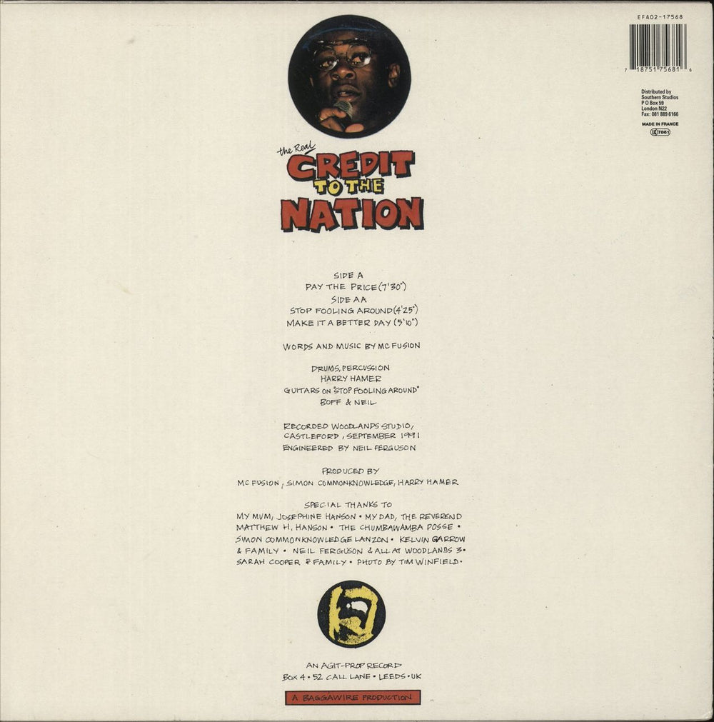 Credit To The Nation Pay The Price UK 12" vinyl single (12 inch record / Maxi-single) 718751756816
