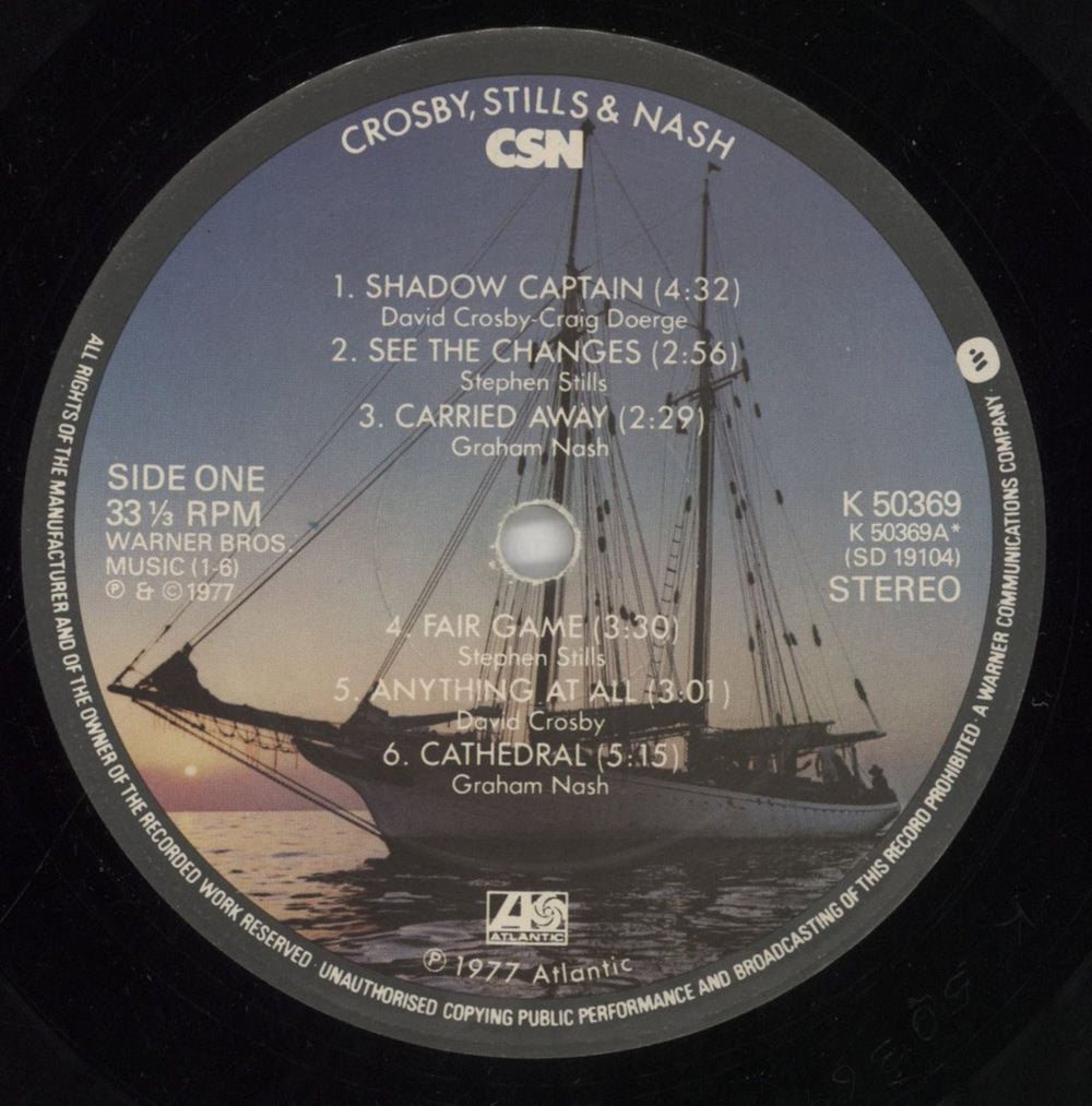 Crosby, Stills & Nash CSN UK vinyl LP album (LP record) NOYLPCS314243