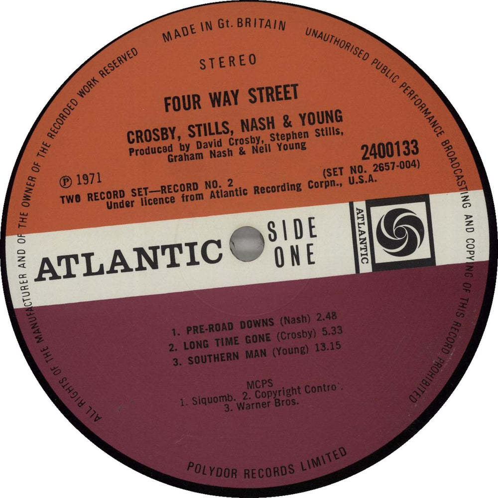 Crosby, Stills, Nash & Young 4 Way Street - 1st - EX - US sleeve UK 2-LP vinyl record set (Double LP Album) CSN2LWA104932
