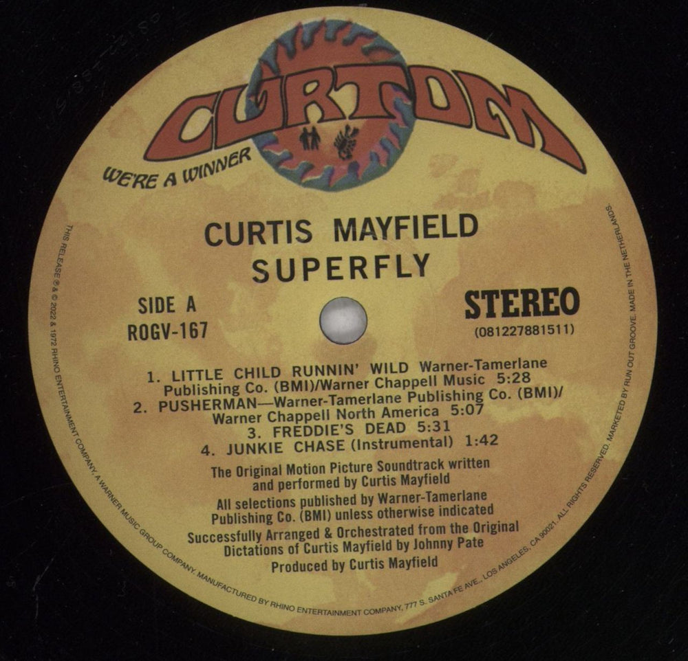 Curtis Mayfield Super Fly (The Original Motion Picture Soundtrack) US 2-LP vinyl record set (Double LP Album) CMA2LSU840584