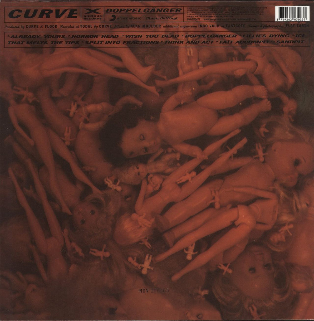 Curve Doppelganger - Translucent Orange Marbled Vinyl UK vinyl LP album (LP record) 8719262030237