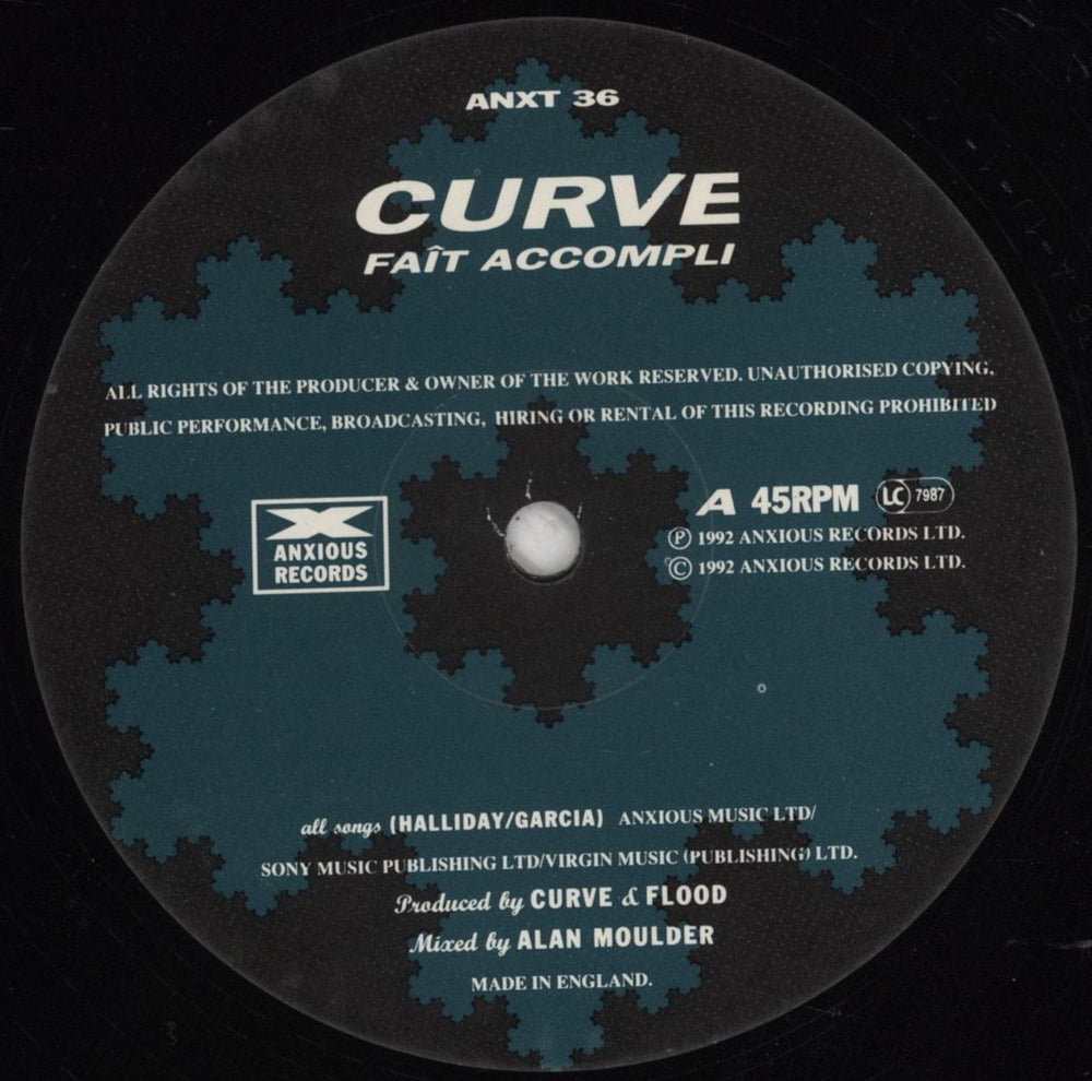 Curve Fait Accompli UK 12" vinyl single (12 inch record / Maxi-single) CRV12FA115699