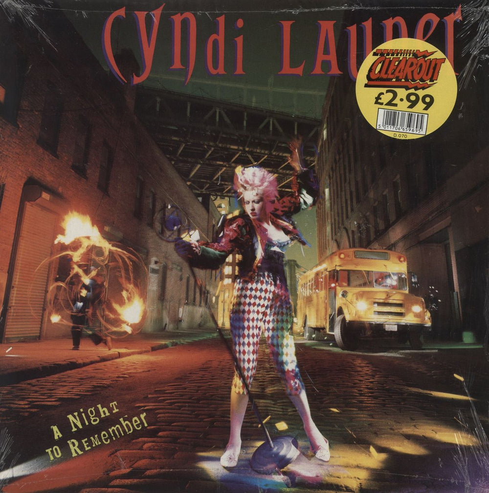 Cyndi Lauper A Night To Remember - Shrink UK vinyl LP album (LP record) 4624991