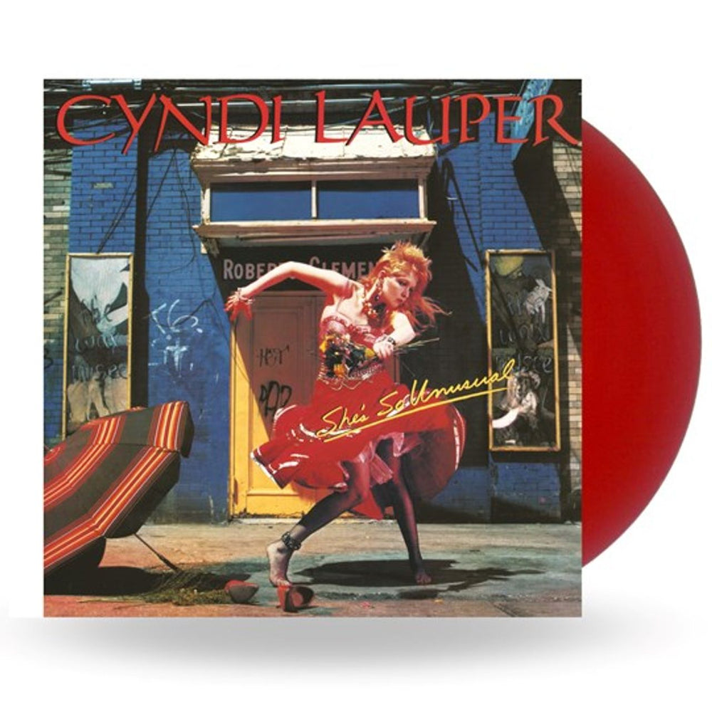 Cyndi Lauper She's So Unusual - Red Vinyl - Sealed UK vinyl LP album (LP record) 19439801801