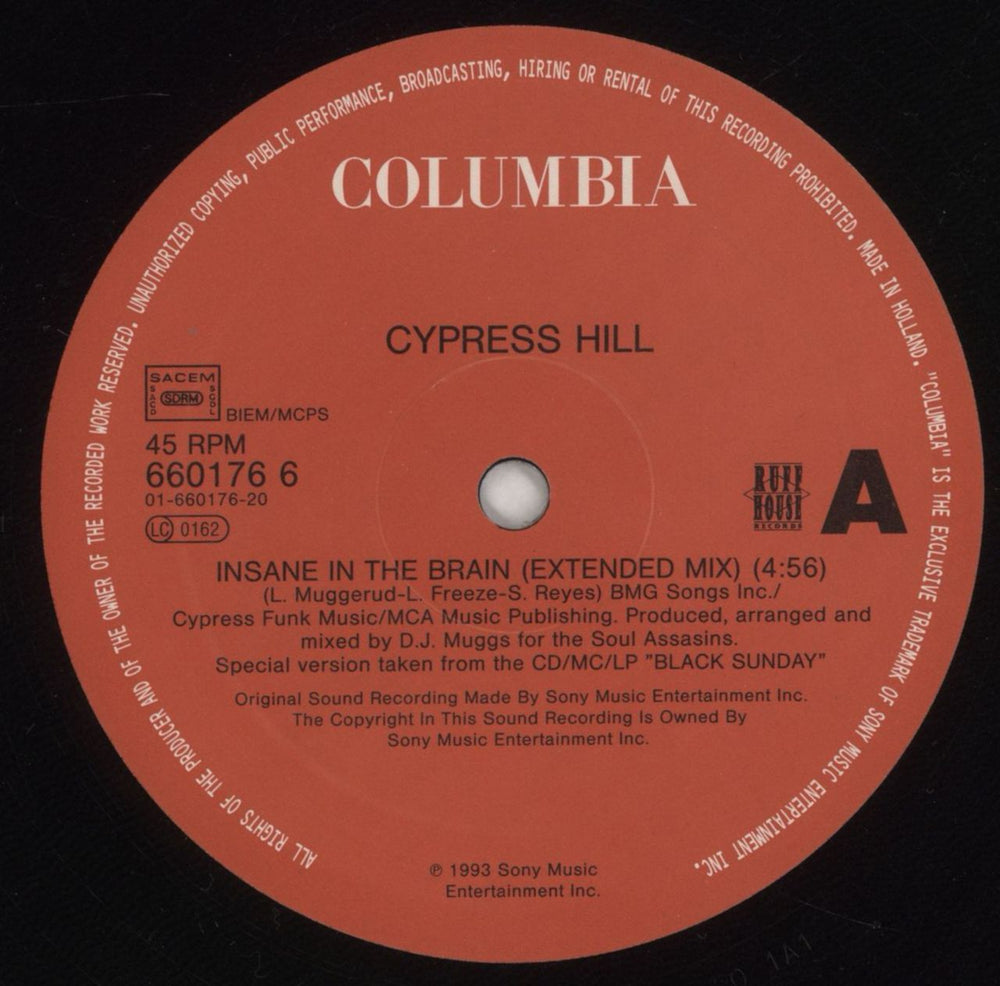 Cypress Hill Insane In The Brain Dutch 12" vinyl single (12 inch record / Maxi-single) CYP12IN441345