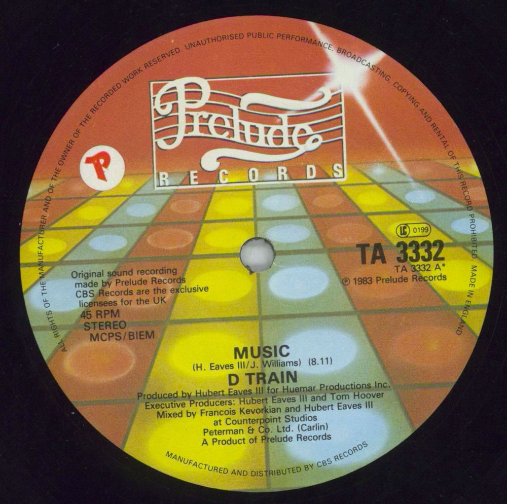 D-Train Music UK 12" vinyl single (12 inch record / Maxi-single) TA3332