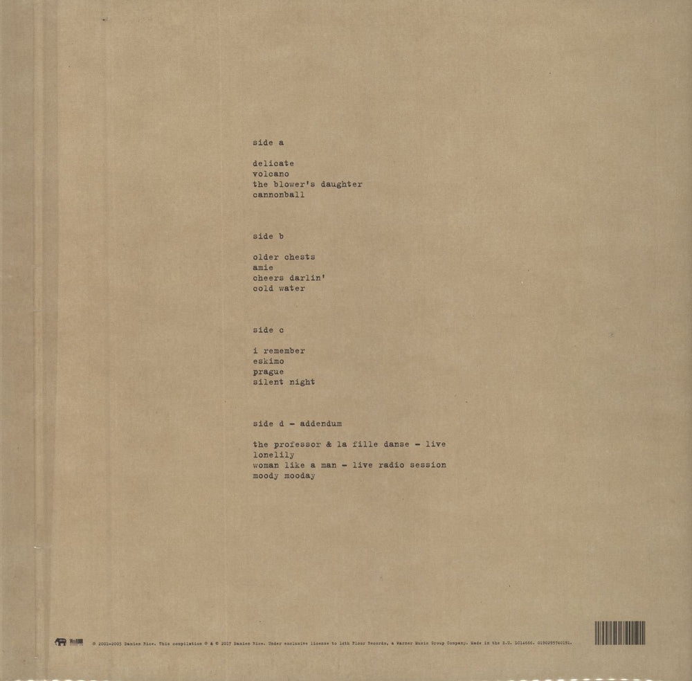 Damien Rice O - 180 Gram Vinyl - EX UK 2-LP vinyl record set (Double LP Album) 190295740191