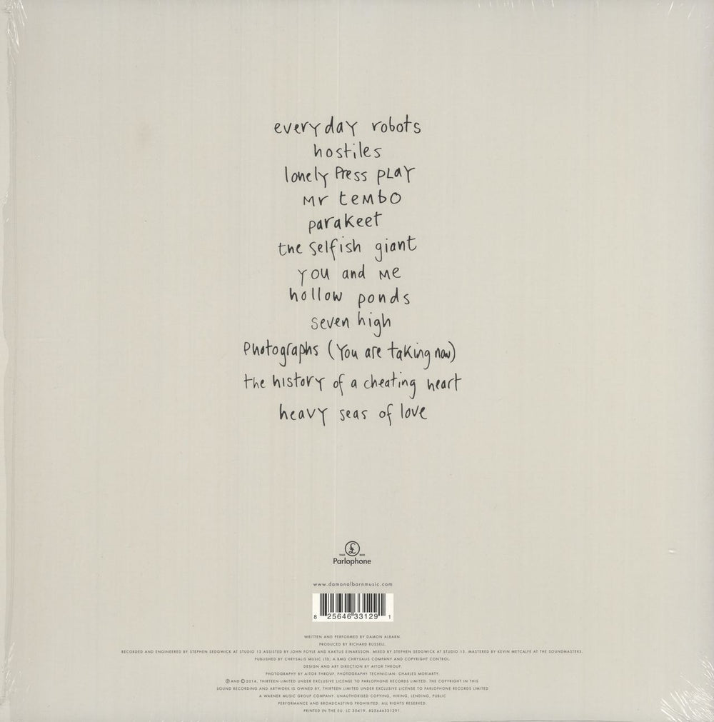 Damon Albarn Everyday Robots - 180gm UK 2-LP vinyl record set (Double LP Album) 825646331291