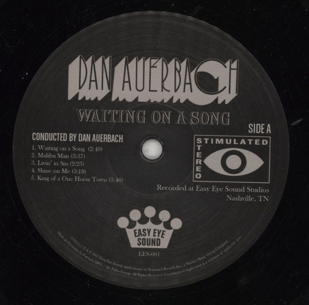 Dan Auerbach Waiting On A Song US vinyl LP album (LP record) AU6LPWA856534