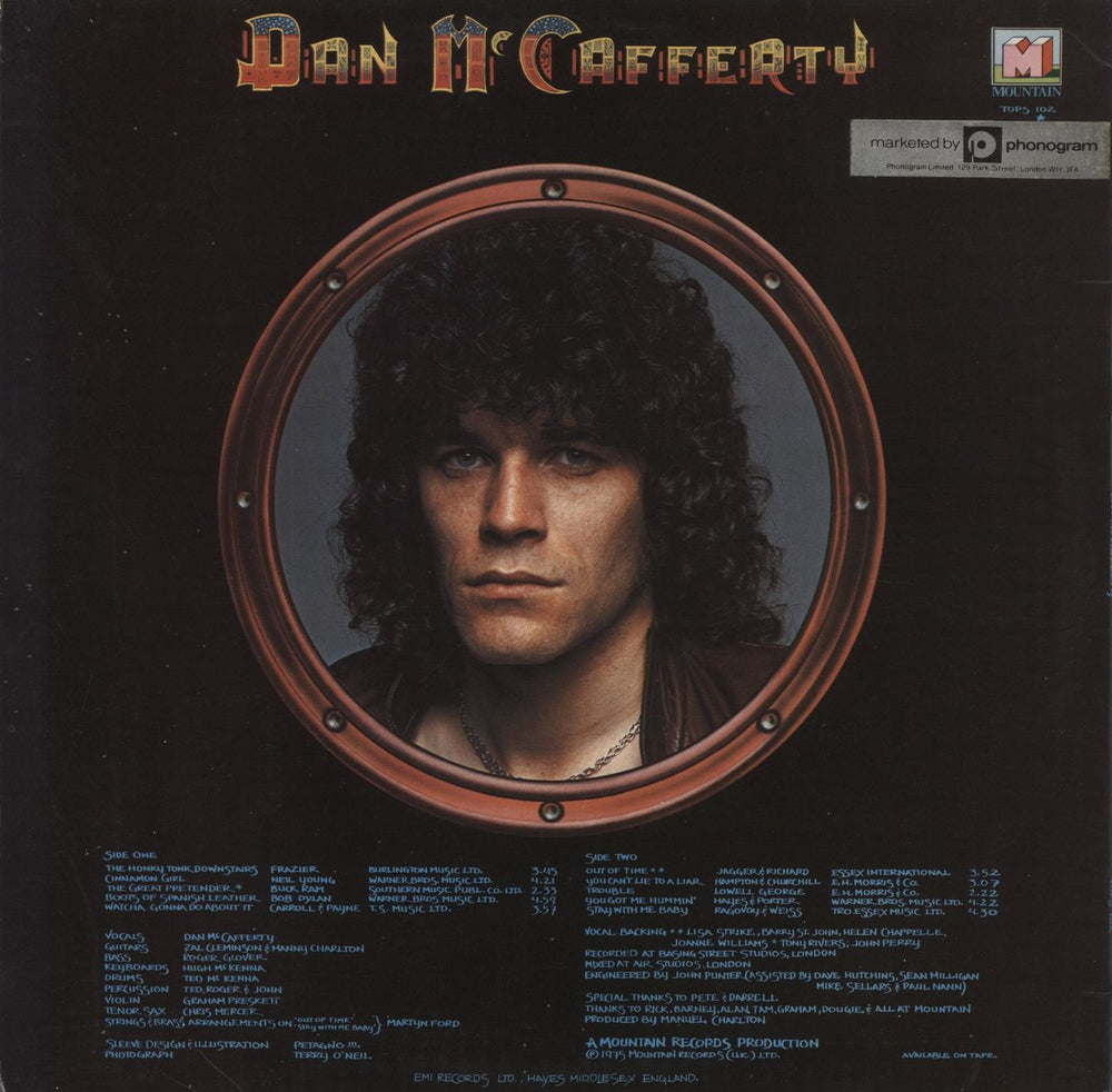 Dan McCafferty Dan McCafferty UK vinyl LP album (LP record)