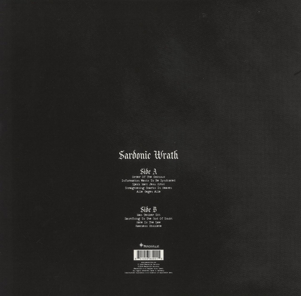 Darkthrone Sardonic Wrath UK vinyl LP album (LP record) 801056839015