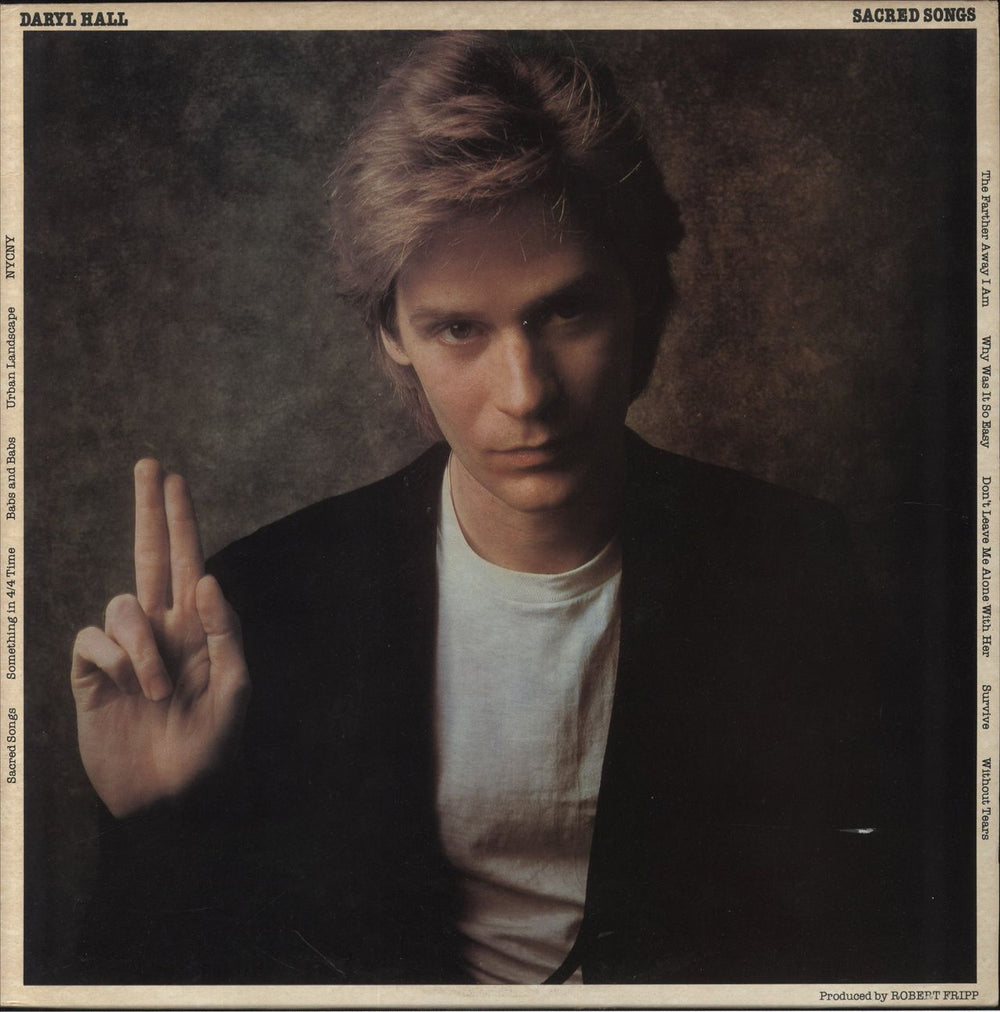Daryl Hall Sacred Songs - Promo UK vinyl LP album (LP record) PL13573