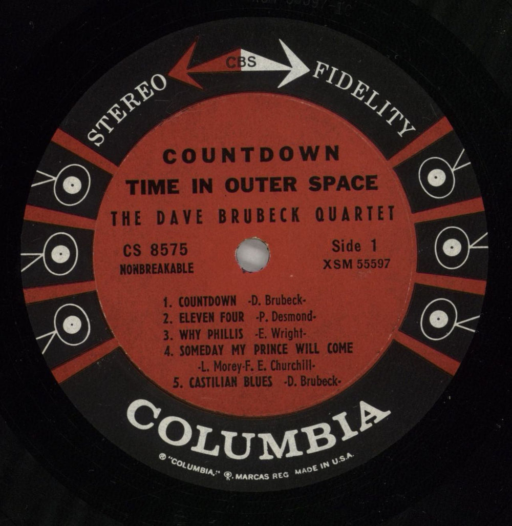 Dave Brubeck Countdown: Time In Outer Space - EX US vinyl LP album (LP record) DBRLPCO878510