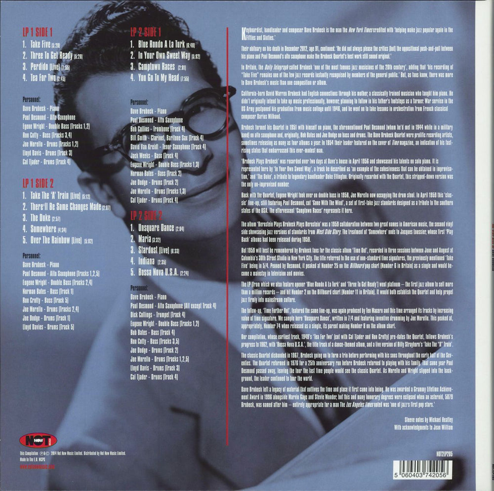 Dave Brubeck The Very Best Of Dave Brubeck - 180gm UK 2-LP vinyl record set (Double LP Album) 5060403742056