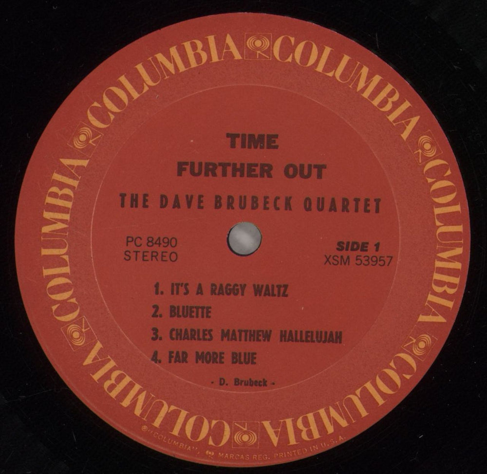 Dave Brubeck Time Further Out US vinyl LP album (LP record) DBRLPTI880702