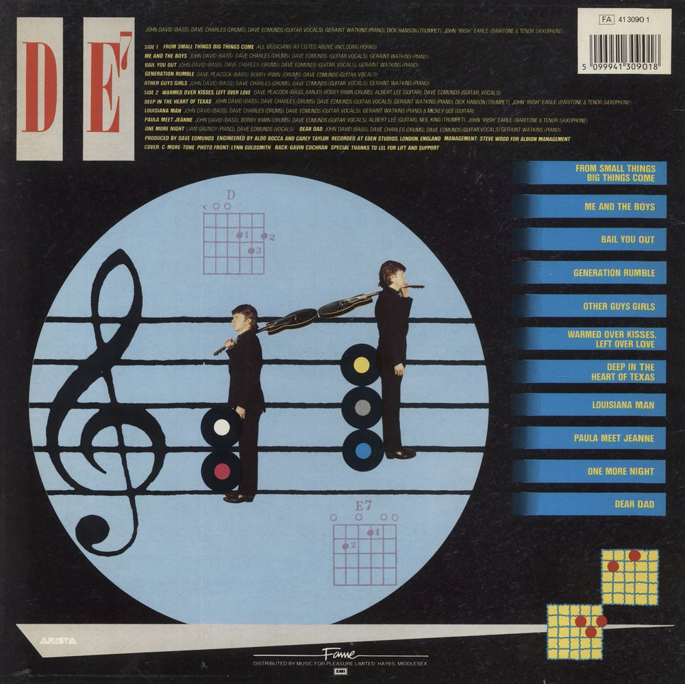 Dave Edmunds D.E. 7th UK vinyl LP album (LP record)