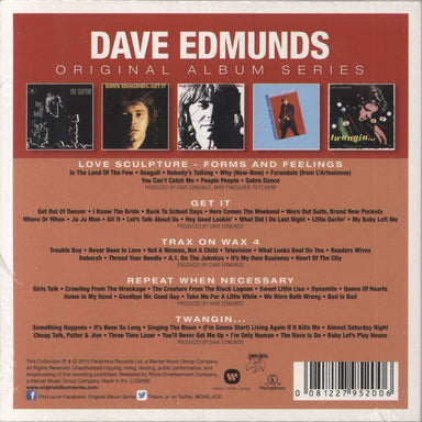 Dave Edmunds Original Album Series - Sealed UK 5-CD album set DAE5COR830253