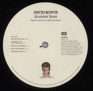 David Bowie Aladdin Sane UK vinyl LP album (LP record) BOWLPAL222642