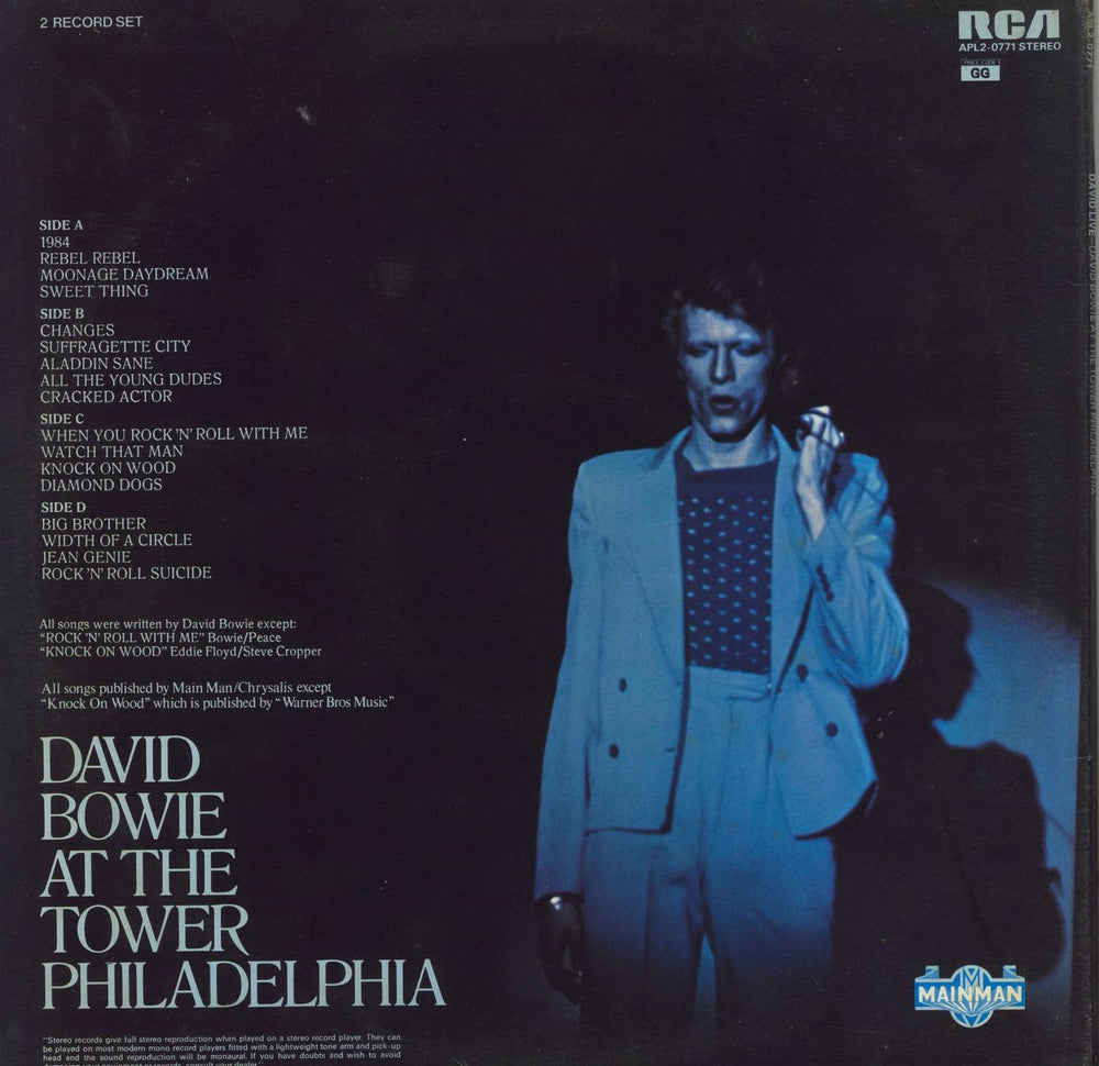 David Bowie David Live - matt p/s UK 2-LP vinyl record set (Double LP Album)