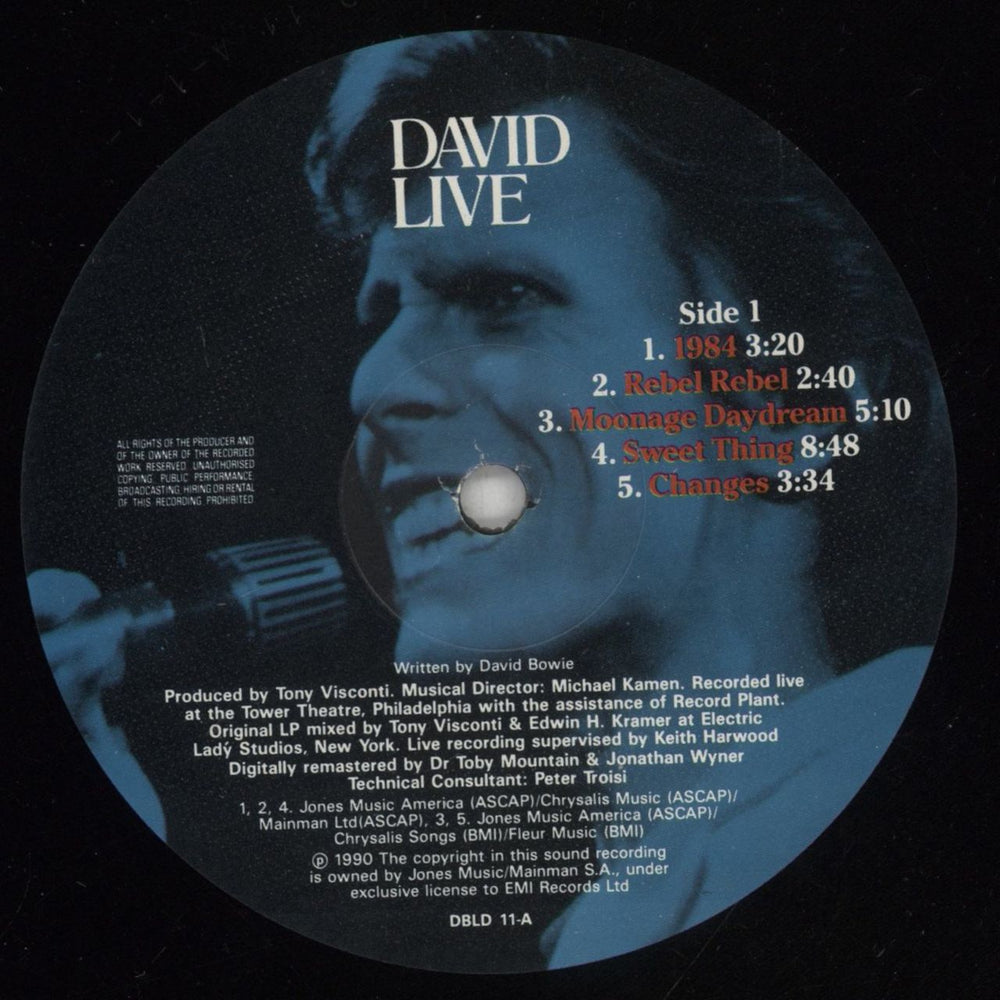 David Bowie David Live UK 2-LP vinyl record set (Double LP Album) BOW2LDA159574