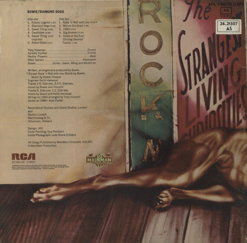David Bowie Diamond Dogs German Promo vinyl LP album (LP record)
