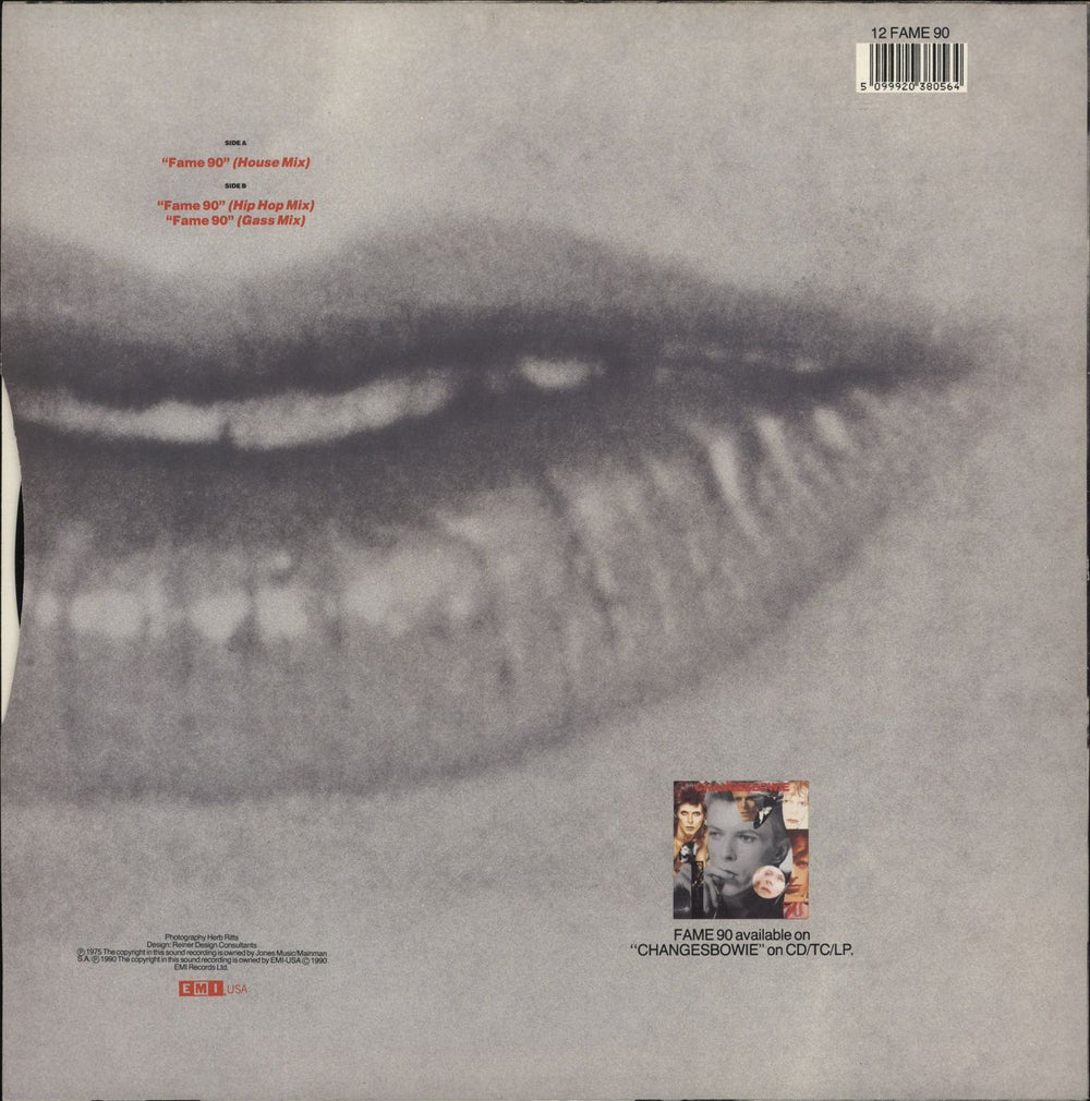 David Bowie Fame 90 UK 12" vinyl single (12 inch record / Maxi-single) 5099920380564