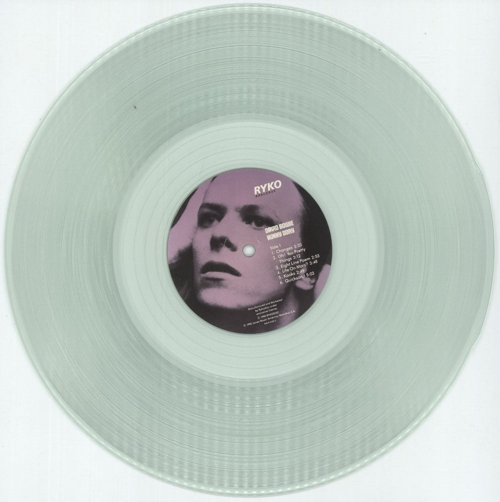 David Bowie Hunky Dory - Clear Vinyl + Belly Band US 2-LP vinyl record set (Double LP Album) BOW2LHU602228