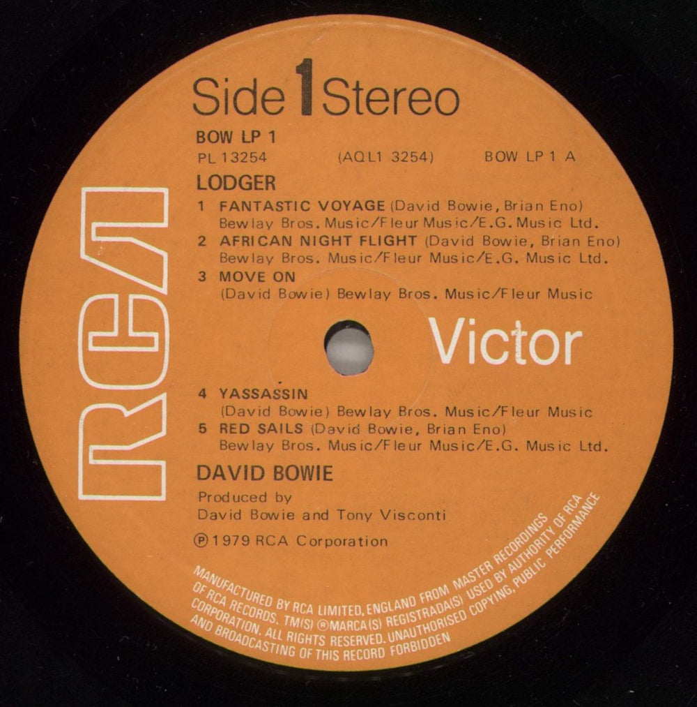 David Bowie Lodger + Insert - EX UK vinyl LP album (LP record) BOWLPLO692684