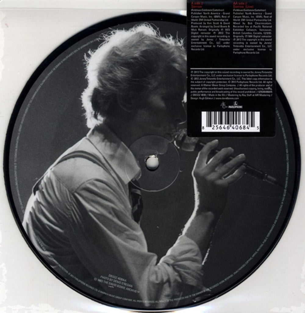 David Bowie Sorrow - 40th Anniversary - Sealed UK 7" vinyl picture disc (7 inch picture disc single) BOW7PSO593084