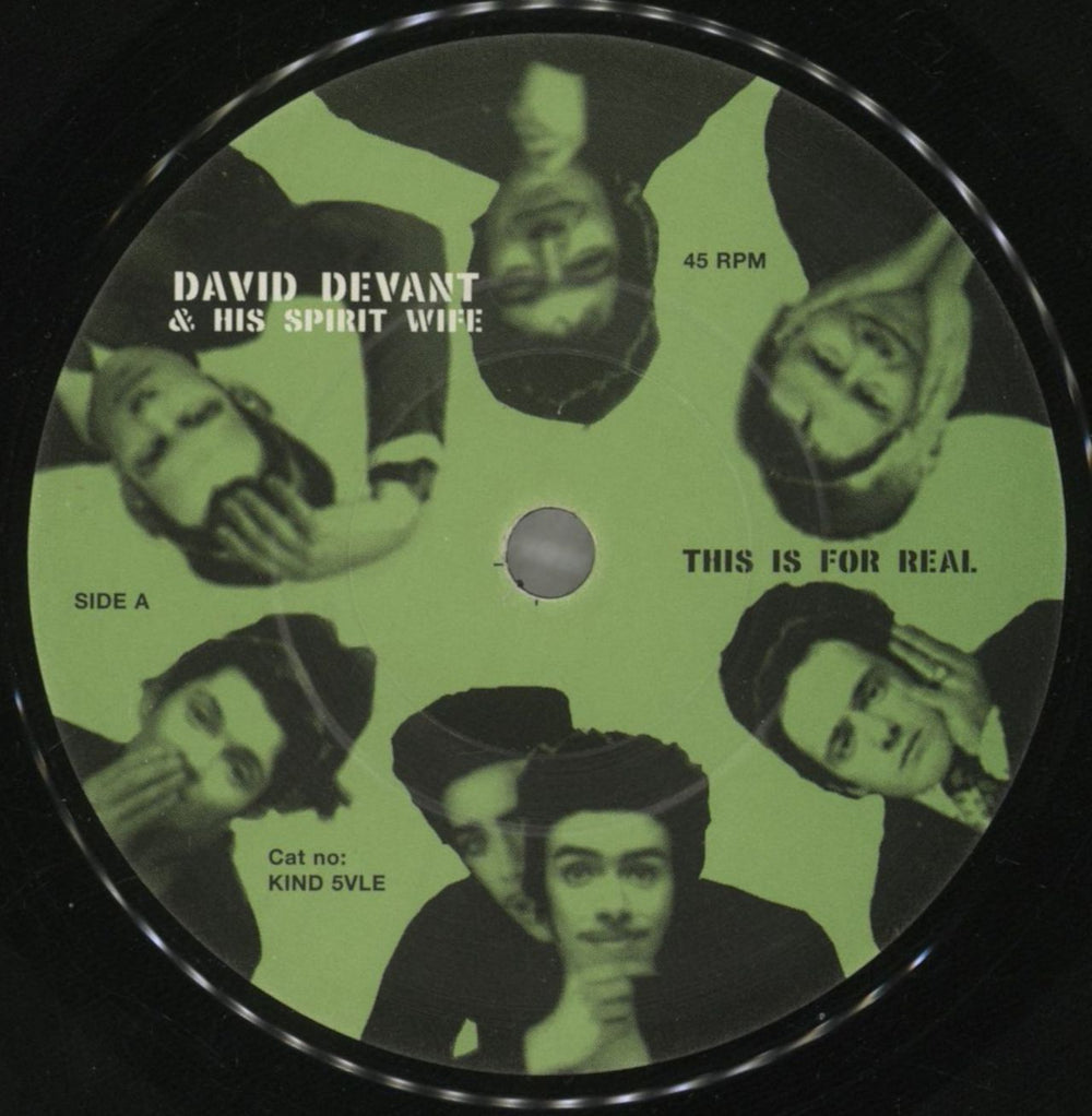 David Devant & His Spirit Wife This Is For Real UK 7" vinyl single (7 inch record / 45) AVE07TH513986