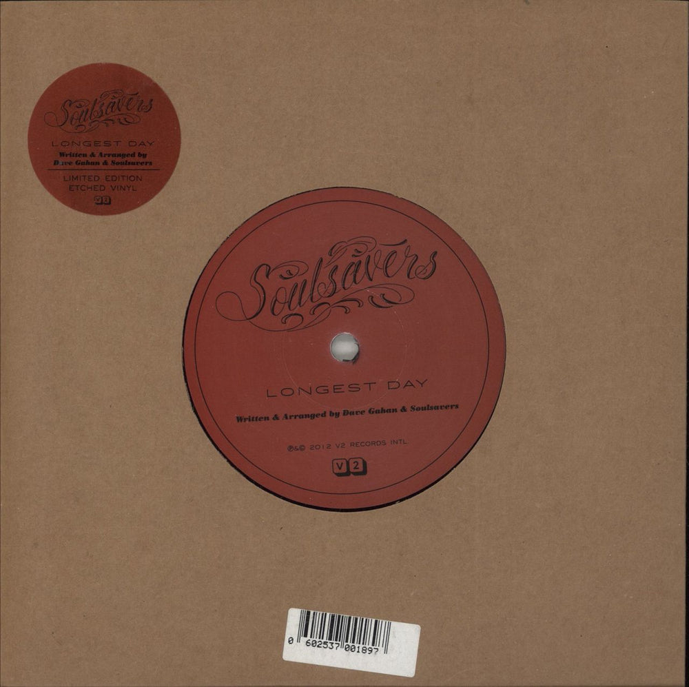 David Gahan Longest Day - RSD 2012 UK 7" vinyl single (7 inch record / 45)