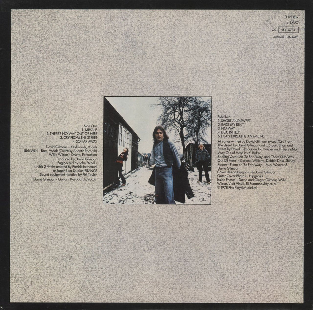 David Gilmour David Gilmour - 1st UK vinyl LP album (LP record)