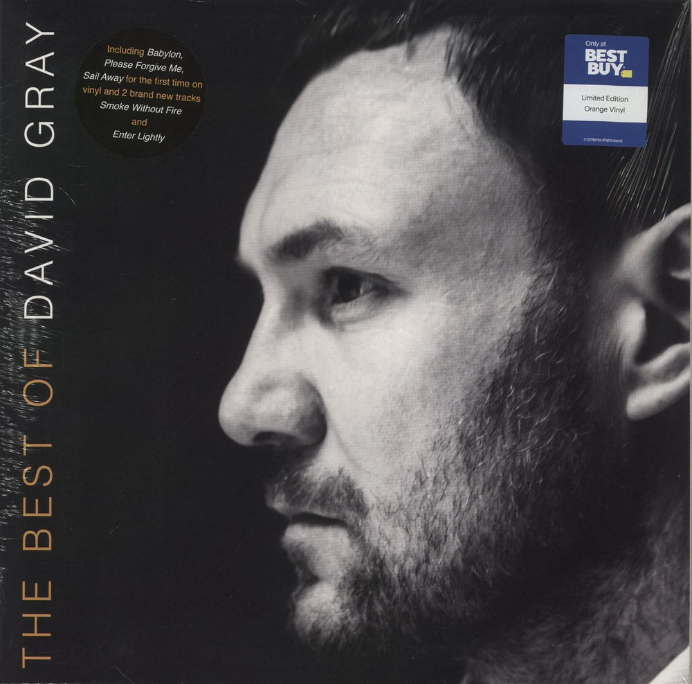 David Gray The Best Of David Gray - Orange Vinyl - Sealed US 2-LP vinyl record set (Double LP Album) IHTLP1602BB