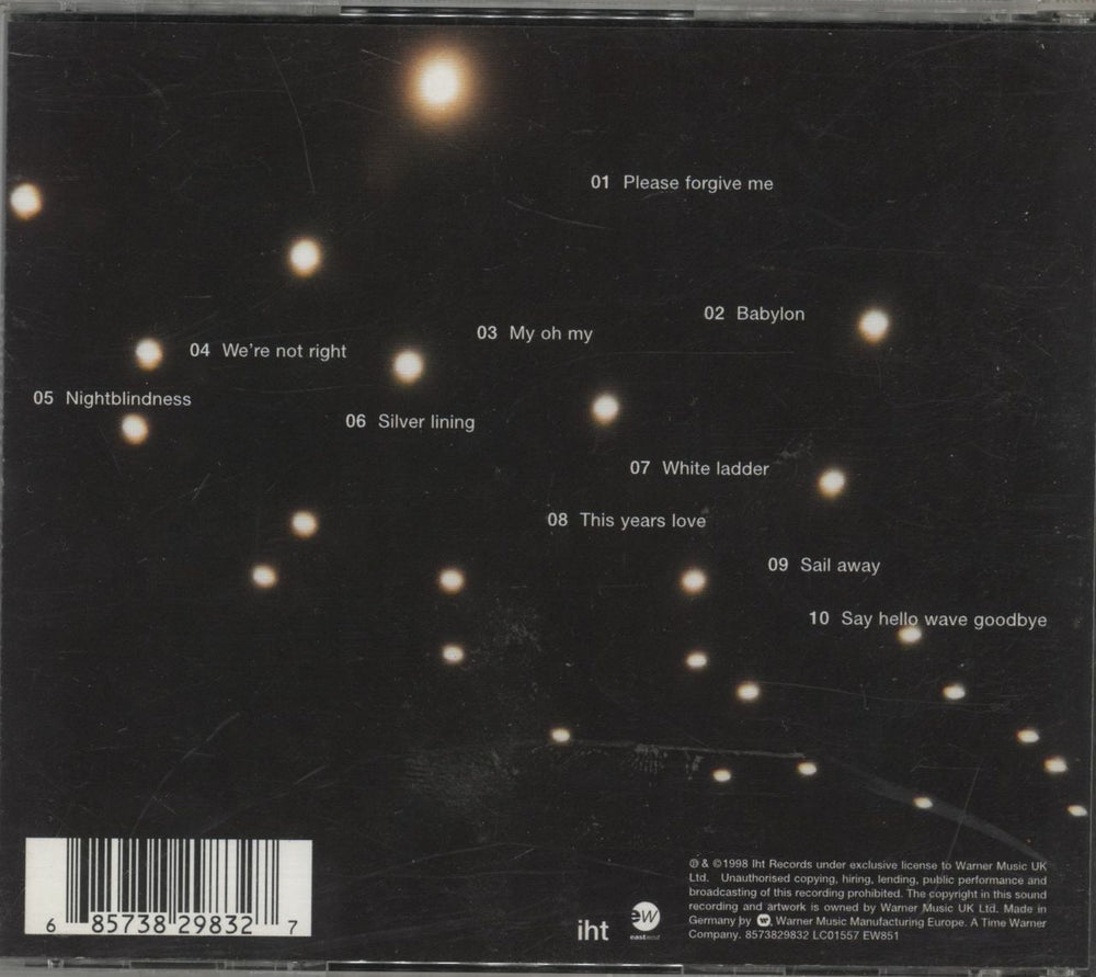 David Gray White Ladder German CD album (CDLP) 685738298327