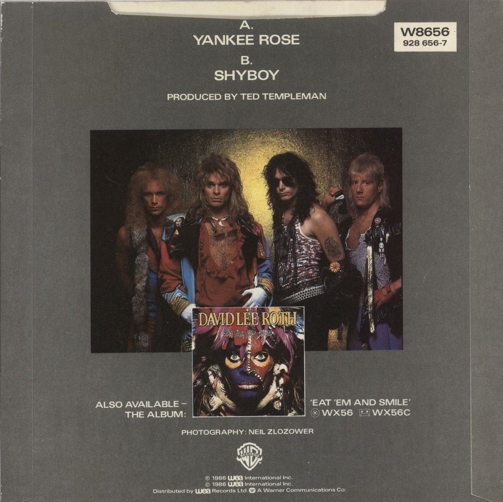 David Lee Roth Yankee Rose UK 7" vinyl single (7 inch record / 45)
