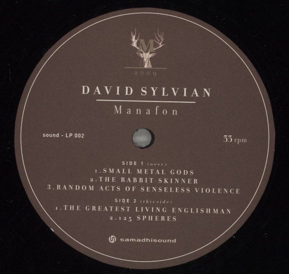 David Sylvian Manafon UK 2-LP vinyl record set (Double LP Album) 633367774026