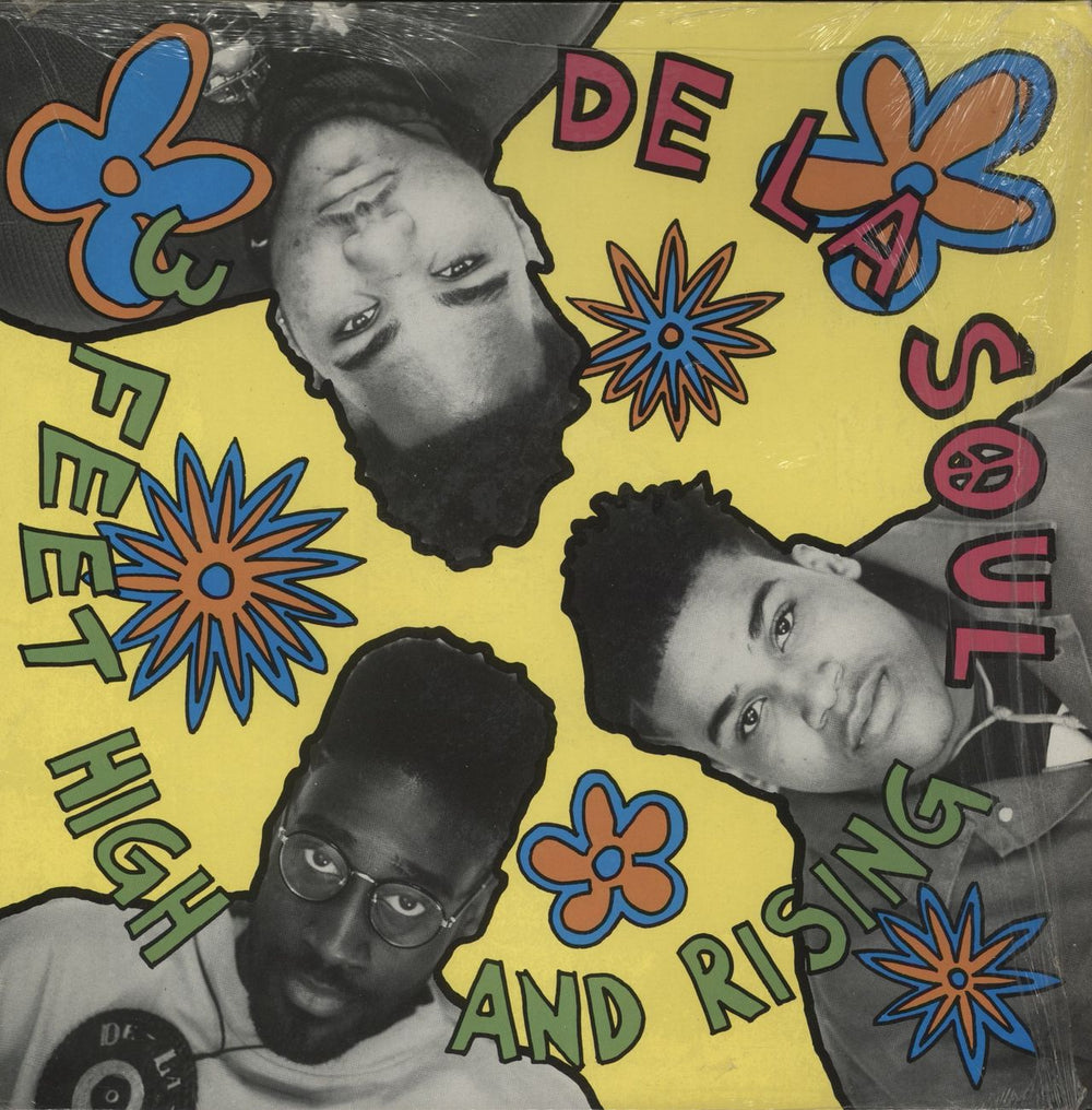 De La Soul 3 Feet High And Rising + Inner - EX UK vinyl LP album (LP record) DLSLP1