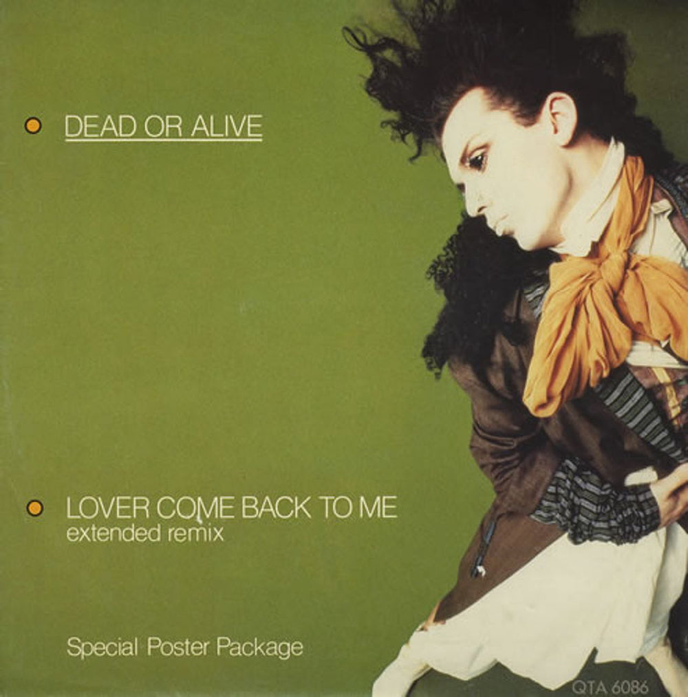 Dead Or Alive Lover Come Back To Me - Poster Sleeve UK 12" vinyl single (12 inch record / Maxi-single) QTA6086