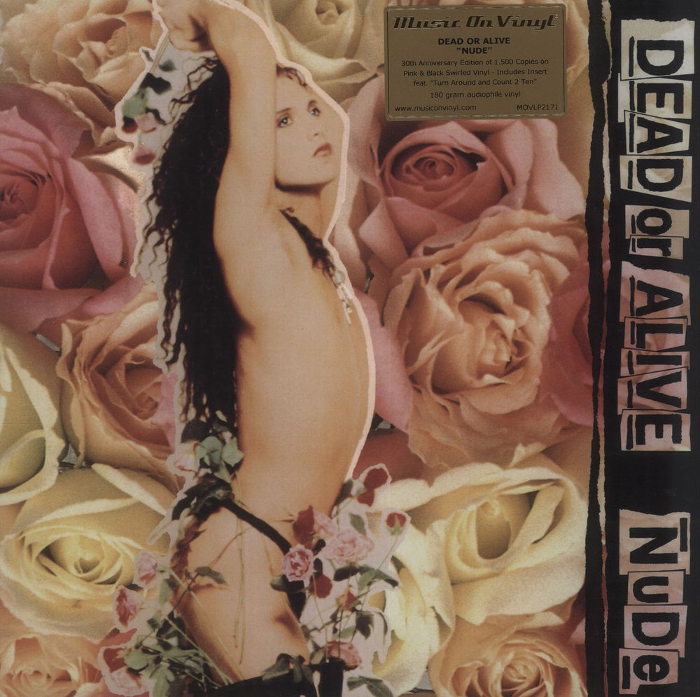 Dead Or Alive Nude - Pink & Black Swirl Vinyl - Numbered UK vinyl LP album (LP record) MOVLP2171