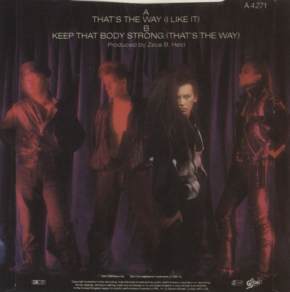 Dead Or Alive That's The Way (I Like It) UK 7" vinyl single (7 inch record / 45)