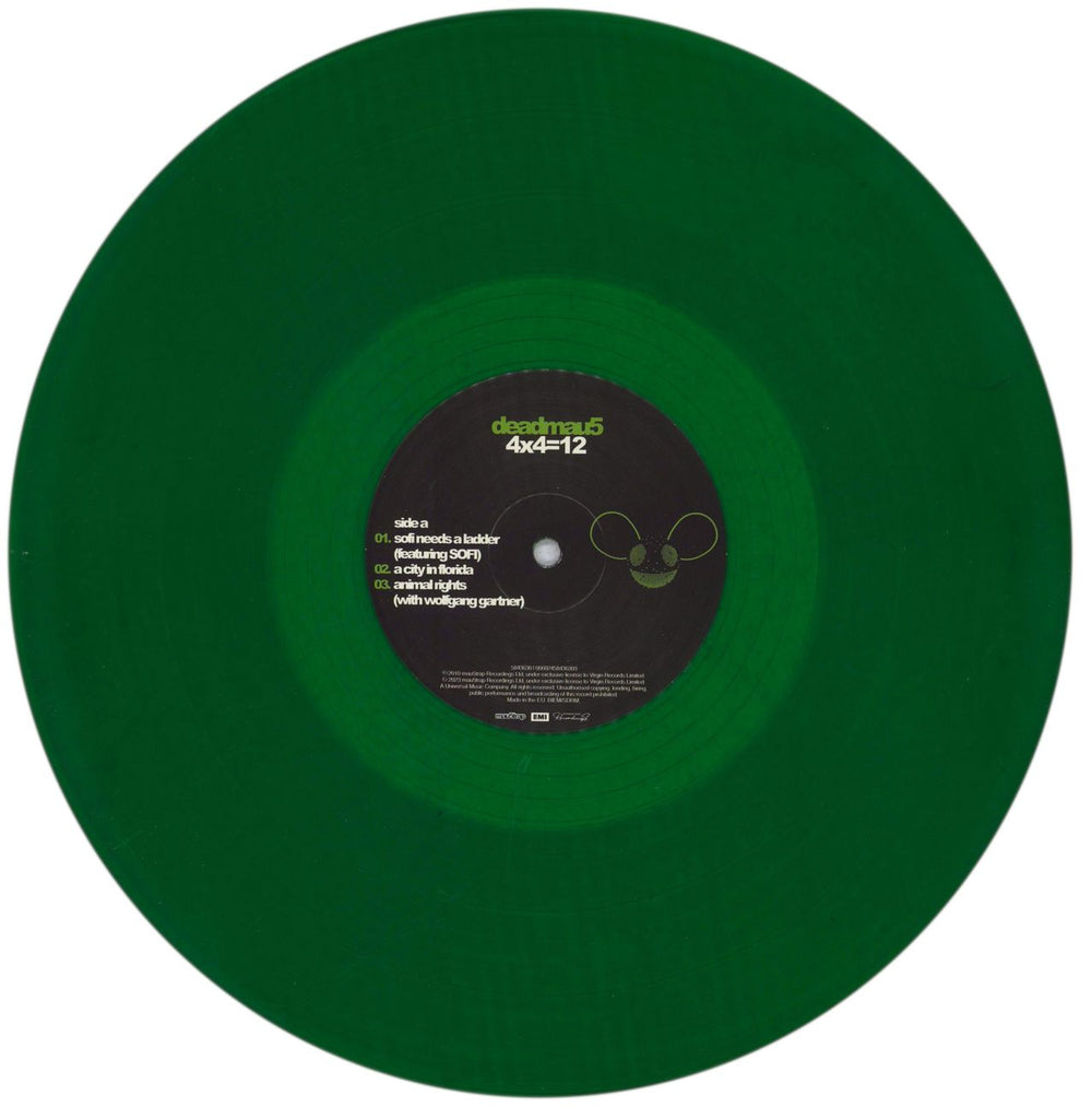 Deadmau5 4x4=12 - Green Vinyl UK 2-LP vinyl record set (Double LP Album) D5A2LXG845228