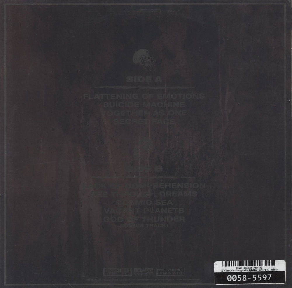 Death Human - Custom Tri-Color Merge With Splatter Edition US vinyl LP album (LP record) 781676520213