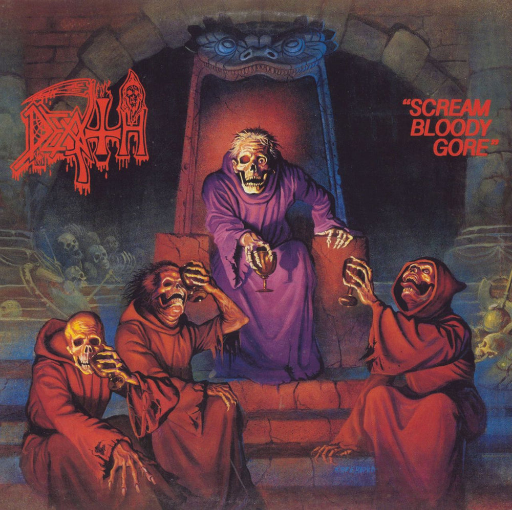 Death Scream Bloody Gore - Red Vinyl UK 2-LP vinyl record set (Double LP Album) BOBV055LP