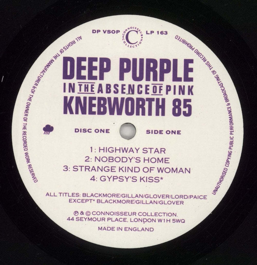 Deep Purple In The Absence Of Pink - Knebworth 85 UK 2-LP vinyl record set (Double LP Album) DEE2LIN865155