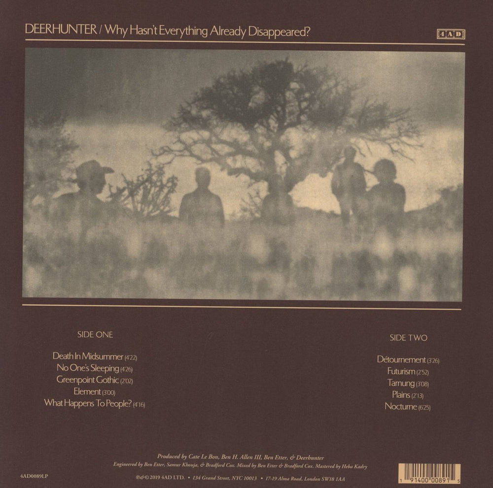 Deerhunter Why Hasn't Everything Already Disappeared? - Brutalist Grey Vinyl UK vinyl LP album (LP record) 191400008915