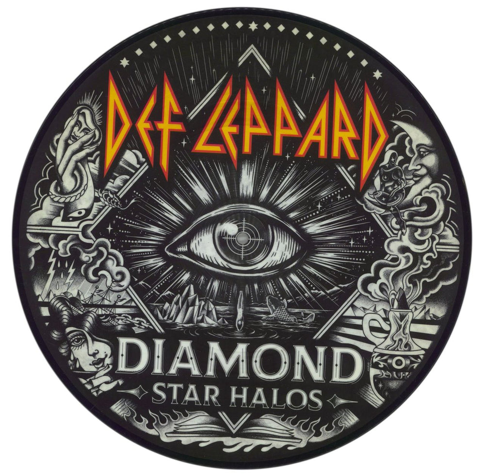 Def Leppard Diamond Star Halos UK picture disc LP (vinyl picture disc album) DEFPDDI872676